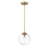 1 Light Mid Century Modern Small Pendant 8.75 Inch Tall by Meridian - M70067