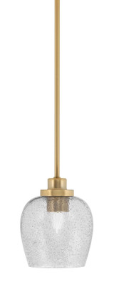 Odyssey 1 Light Stem Hung Small Pendant 6 Inch Wide by Toltec - 2601-NAB-4810
