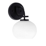 Cavella 1 Light Down Glass Wall Sconce 10.5 Inch Tall by Toltec - 3911-MB-202