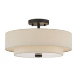 Bellingham 3 Light Large Semi Flush Mount 8.25 Inch X 15 Inch Wide by Livex - 58854