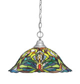 Any 1 Light Kaleido Scope Art Glass Large Pendant 19 Inch Wide by Toltec - 10-19-1125-