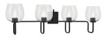 Sandia 4 Light Bath Vanity 11 Inch Tall and 37.5 Inch Length by Toltec - 6224-11-375