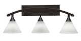 Bow 3 Light Vanity Light 28.25 Inch Length by Toltec - 173--1075-2825