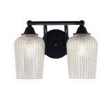 Paramount 2 Light Textured Glass Vanity Light by Toltec - 3422-95-42
