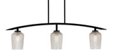 Kurve 3 Light Island Pendant 11.25 Inch Tall by Toltec - 3736-MB-425