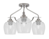 Odyssey 3 Light 16.5 Inch Wide Steel Semi Flush Mount by Toltec - 2607-MB-4810