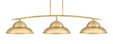 Kurve 3 Light Bar Large Island Pendant 55.75 Inch Length by Toltec - 3733-GP-429-GP