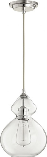 1 Light Transitional Small Pendant 11.25 Inch Tall by Quorum - 8002