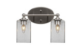 Capri 2 Light Steel Vanity Light 13 Inch Length by Toltec - 5912-1013