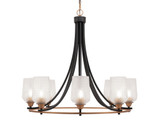 Paramount 8 Light Large Chandelier by Toltec 3408-MBBR-500 - 3408-MBBR-500