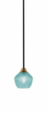 Paramount 1 Light Stem Hung Mini Pendant 6.5 Inch and 6 Inch Wide by Toltec - 3401-BN-4622