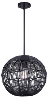 Leona 1 Light Medium Pendant by Canarm Inc - IPL2036B01WH