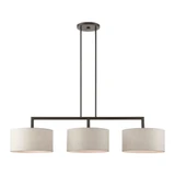 Meridian 3 Light Small Linear Chandelier by Livex 49293 - 49293