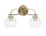 Cavella 2 Light Vanity Light 17.5 Inch Length by Toltec - 3912-41