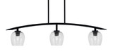 Kurve 3 Light Down Glass Island Pendant by Toltec - 3736-MB-48