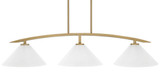 Kurve 3 Light Bar Island Pendant 44.75 Inch Length by Toltec - 3736-NAB-2121