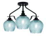 Odyssey 3 Light Semi Flush Mount 12.75 Inch and 16.75 Inch Wide by Toltec - 2607-46-0