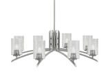 Kurve 8 Light Large Chandelier by Toltec 3708-GP-30 - 3708-GP-30