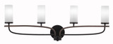 Monterey 4 Light Vanity Light 32.25 Inch Length by Toltec - 2914-GPDW-800