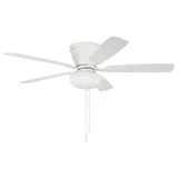 Wheeler 5 Blade Flush Mount Ceiling Fan with Light 52 Inch W by Craftmade - WHL52-5-C1