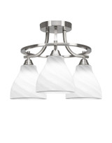 Paramount 3 Light 13 Inch Tall Steel Semi Flush Mount by Toltec - P3_3417_SF13
