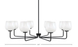 Sandia 8 Light Chandelier 11.5 Inch Tall and 43.5 Inch Wide by Toltec - 6208-115-435