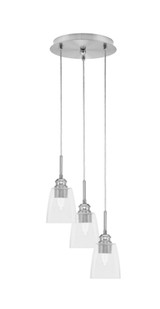 Array 3 Light Small Pendant 11.5 Inch Tall by Toltec - 1816-BN-9.75