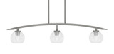Kurve 3 Light Island Pendant 9 Inch Tall by Toltec - 3736-GP-500