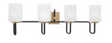 Sandia 4 Light Bath Vanity 9.75 Inch Tall and 36.5 Inch Length by Toltec - 6224-975-365