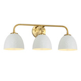 Shepard 3 Light Bath Vanity 9 Inch Tall and 24.63 Inch Wide by Golden - 6950-BA3