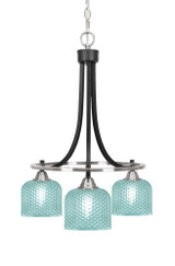 Paramount 3 Light Down Chandelier 22.75 Inch Tall X 17 Inch Wide by Toltec - 3413-BN-4612