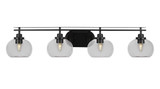 Odyssey 4 Light Steel Vanity Light 40.25 Inch Length by Toltec - 2614-BN-212