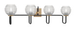 Sandia Four Light Bath Vanity 10 Inch Tall and 37.25 Inch Length by Toltec - 6224-10-3725