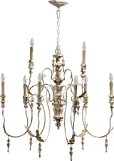 Salento 9 Light Large 2 Tier Chandelier by Quorum - 6006-9