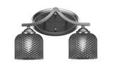 Zilo 2 Light Bath Bar 9.5 Inch Tall and 15.5 Inch Length by Toltec - 552-46-1