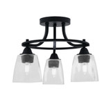 Paramount 3 Light 15 Inch Wide Semi Flush Mount by Toltec - 3417-MB-460
