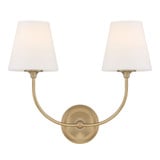 Sylvan 2 Light Candle Style Wall Sconce 17 Inch Wide by Crystorama - 2442