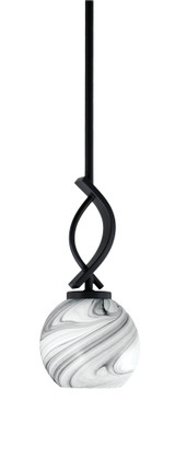 Cavella 1 Light Steel Mini Pendant 12 Inch Tall by Toltec - 3901-MB-4100