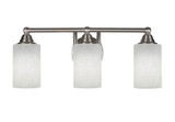 Paramount 3 Light Muslin Glass Vanity Light 20.5 Inch Length by Toltec - 3423-BN-310