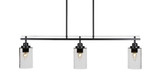 Odyssey 3 Light Oversized Linear Island Pendant 35.75 Inch Length by Toltec - 2636-3575-95-3575