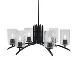 Kurve 6 Light Medium Chandelier by Toltec 3706-MB-30 - 3706-MB-30