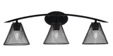 Kurve 3 Light Down Glass Vanity Light 29 Inch Length by Toltec - 3723-GP-202