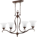 Flora 4 Light Mini Island Chandelier by Quorum 6572-4 - 6572-4
