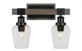 Tacoma 2 Light Steel Vanity Light 15.5 Inch Length by Toltec - 1842--115-155