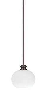 Edge 1 Light Small Stem Hung Pendant 6.5 Inch Wide by Toltec - 1151-7-6.5