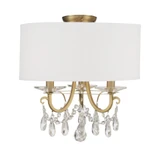 Crow Poplars 3 Light 14 Inch Wide Semi Flush Mount by Bailey Street Home - 49-BEL-1119022