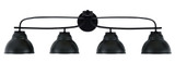 Cavella 4 Light Vanity Light 39.25 Inch Length by Toltec - 3914-MB-427-CH
