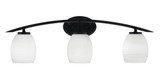 Kurve 3 Light Vanity Light 9.5 Inch Tall by Toltec - 3723-GP-615