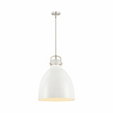 Newton Bell 1 Light Metal Medium Pendant 16 Inch Wide by Innovations - 410-1SL-M412-16