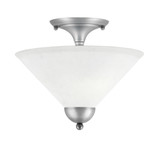 2 Light 12 Inch Wide Steel Semi Flush Mount by Toltec - 120-12